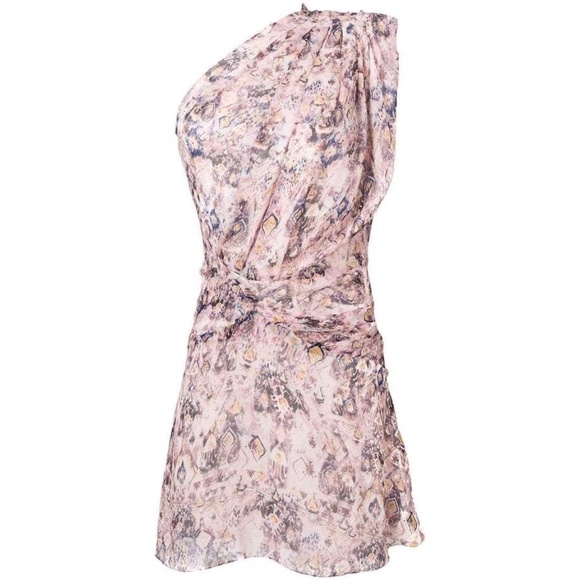 Iro Paris floral one shoulder dress
